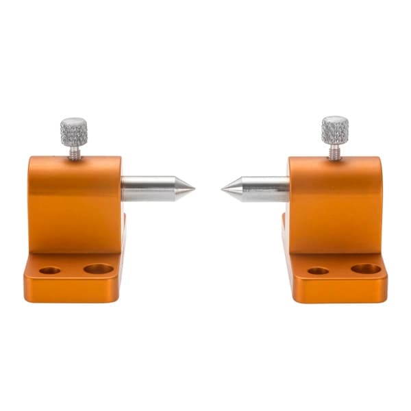 Centres with Ø6.4 mm pins for use with M4, M6 and 1/4-20 fixturing components