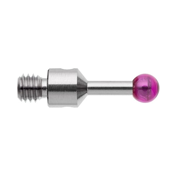 M3 Ø3 mm ruby ball, stainless steel stem, L 10 mm, EWL 6.5 mm