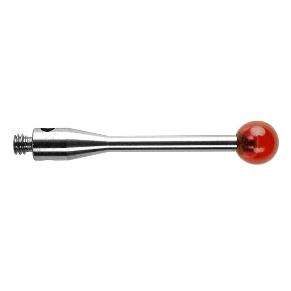 M2 Ø4 mm ruby ball, stainless steel stem, L 20 mm, EWL 20 mm
