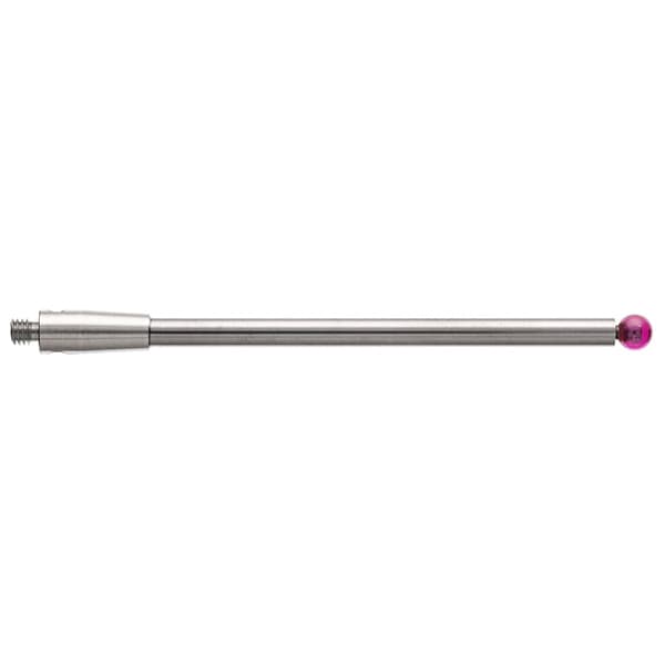M2 Ø2.5 mm ruby ball, tungsten carbide stem, L 40 mm