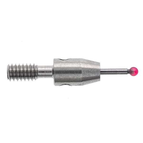 M2 Ø1 mm ruby ball star stylus centre, tungsten carbide stem, L 8.5 mm, EWL 3.5 mm
