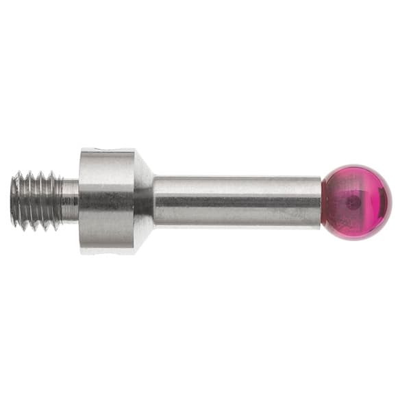 M4 Ø5 mm ruby ball, stainless steel stem, L 17.5 mm, EWL 13.4 mm