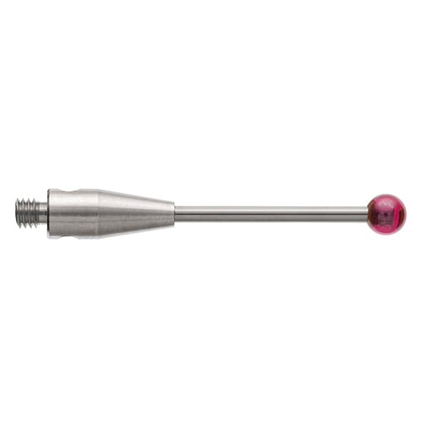 M2 Ø2.5 mm ruby ball, tungsten carbide stem, L 20 mm, EWL 15.4 mm