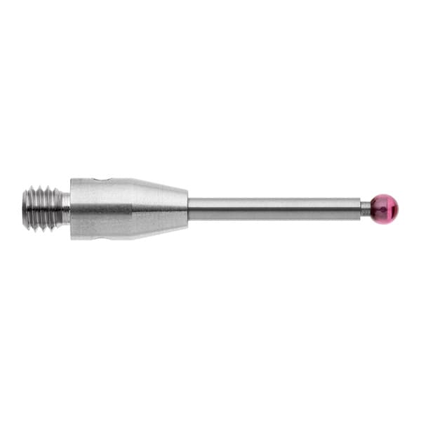M3 Ø2 mm ruby ball, tungsten carbide stem, L 20 mm, EWL 12.5 mm