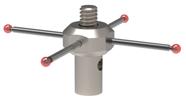 M2 4 ball star, Ø1 mm ruby balls, 20 mm span