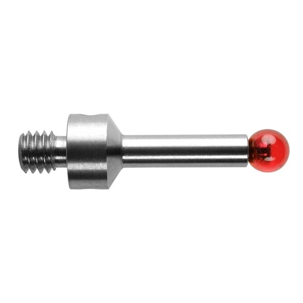 M4 Ø4 mm ruby ball, stainless steel stem, L 18 mm, EWL 13.7 mm