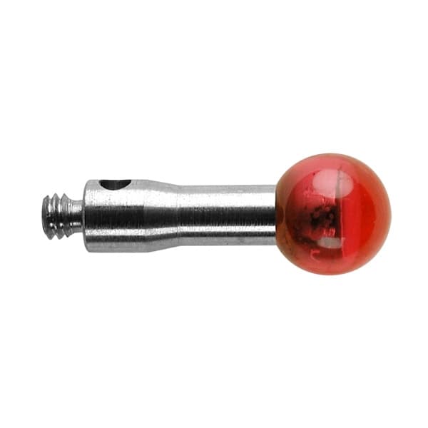 M2 Ø5 mm ruby ball, stainless steel stem, L 10 mm, EWL 10 mm