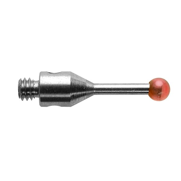 M2 Ø2 mm ruby ball, stainless steel stem, L 10 mm, EWL 6 mm