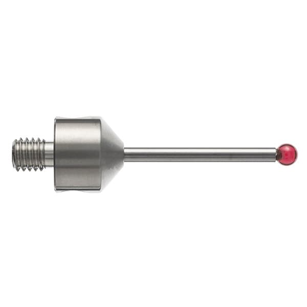 M5 Ø2 mm ruby ball, tungsten carbide stem, L 30 mm, EWL 21 mm