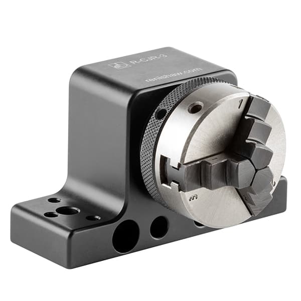 Rotational 3-jaw chuck for use with M4, M6 and 1/4-20 base plates
