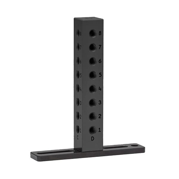 25 mm × 25 mm × 150 mm tower (4 sides, 1 row) with M8 thread