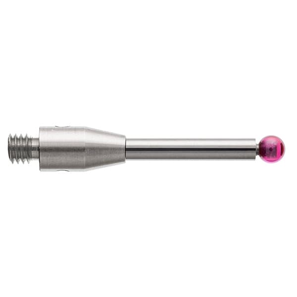 M3 Ø2.5 mm ruby ball, tungsten carbide stem, L 20.2 mm, EWL 12.7 mm