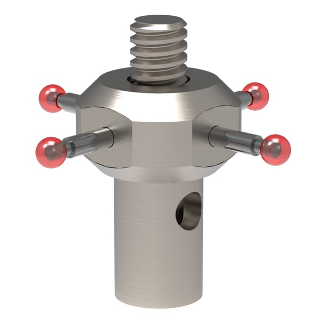 M2 4 ball star, Ø1 mm ruby balls, 10 mm span